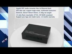 Gigabit SFP fiber mini Ethernet optic converter black