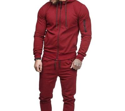 China Wholesale QUICK DRY Hooded Pants Men's Sports Fitness Sweater New Style Zipper Cardigan Sports Sweater Two Piece Sweater Suit for sale