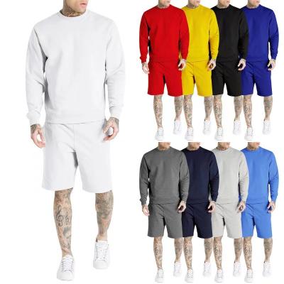 China QUICK DRY sweatpants and hoodie set men fashion 2021 men jogger tracksuit solid stand collar sweatshirt casual 2 pieces sports for sale