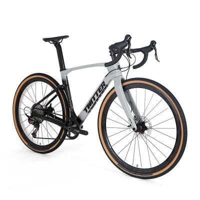 China Carbon Fiber TWITTER Gravel V2 T900 Carbon Fiber Road Bike RS 12 Speed ​​700C*40C Gravel Bike Bicycle for sale