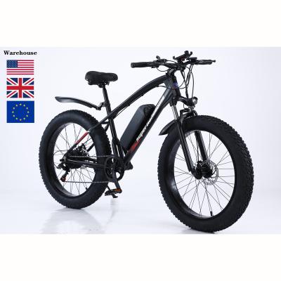 China 2021 new aluminum alloy electric mountain bike 48V500W12.5Ah European and American direct tire fat warehouse electric bike for sale