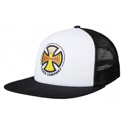 China 100% Custom Printed JOINT Promotional Printed Polyester Snapback Mesh Trucker Cap Flat Brim Trucker Hat for sale