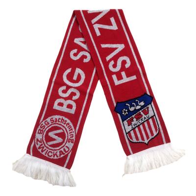 China Soccer Cup Soccer Team Clubs Scarf Fan Customized Double Knitted Souvenir Scarf Side Fashion Logo World Wear for sale