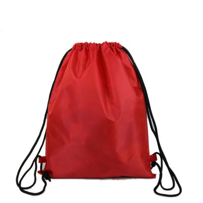 China Wholesale Durable Backpack Fabric Polyester 210D Nylon Drawstring Bag for sale