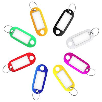 China Plastic Baggage ID Card Luggage ID Tags Name Signage Tag Key Lables Plastic Tags Label Clip Holder With Custom Logo for sale