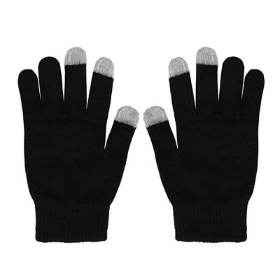 China Logo Color Color Mens Womens Winter Touch Screen Warm Cheap Touch Screen Gloves Knitted Mitten for sale