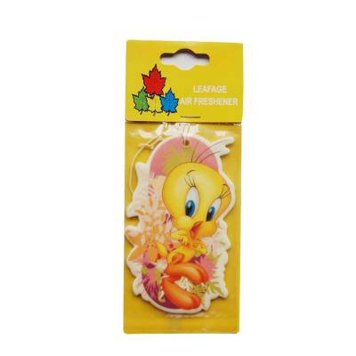 China Long Lasting Perfume Fragrance Promotion Hanging Custom Paper Car Air Freshener For Car for sale