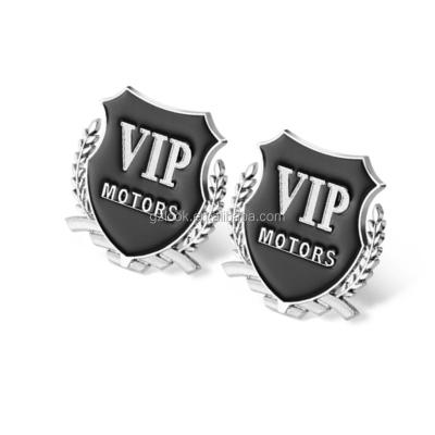 China 3D Eco-friendly Metal VIP MOTORS Emblem Sticker Car Window Door Badge For Ford for sale