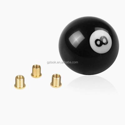 China 8 Ball Eco-friendly Acrylic Round Car Shift Lever Manual Clutch Knob Billiard Black Shaped 4 5 6 Speed ​​Universal for sale