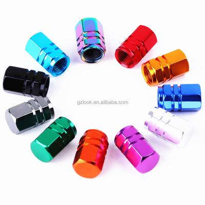 China Universal Eco-friendly Car Valve Covers Wheel Tire Valve Stem Hexagon Shape Hexagon Shape Tire Cap Universal Car Tire Covers for sale