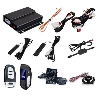 China Auto Lock Unlock OVI PKE Keyless Engine Start Stop Passive Entry Car Alarm With Liquid Crystal Display Key for sale