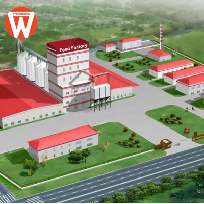 China Factory China Strongwin Livestock Animal Feed Pellet Mill Plant Line For Feeding Pellet for sale