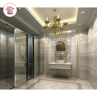 China Moroccan Italian Iight Gray Wood Grain Marble Tile Modern Cheap 1Premium Prices for sale