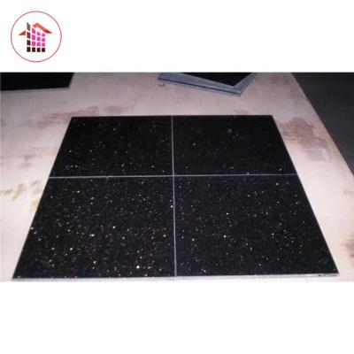 China Modern Low Price 1Premium Indian Black Galaxy Granite Stone For Flooring Tiles for sale