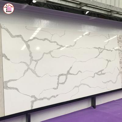 China Wholesale Price Indooor Quartz Stone Slab Good Quality Calacatta White Quartz Stone for sale