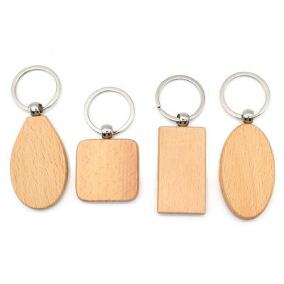 China Durable Private Label Mini Blank Wooden Key Chain Key Chain Ring Key Tags For Souvenir for sale