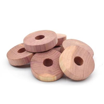 China China 100% Cedar Balls Hangers Red Color Natural Cedar Blocks for Clothes Storage for sale