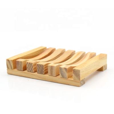 China Traditional Wholesale Custom Made Natural Wooden Soap Dish Saver Holder Eco Friendly Soap Tray For Bathroom for sale