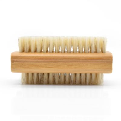 China Aamzon Sustainable Hot Selling 100% Bamboo Boar Bristle Nail Brush Kitchen Cleaning Scrub Brush With Eco Friendly for sale