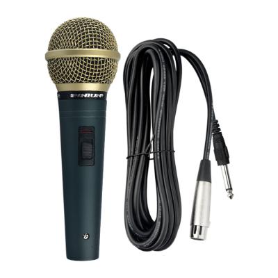 China Professional Wired Karaoke Microphone Handheld Dynamic Microphone Professional Dynamics For Cardioid Conference High Sensitive Karaoke for sale