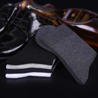 China New Design QUICK DRY Good Quality 200 Needles Color Cotton Crew Business Men's Dress Socks 100% Pure Color for sale