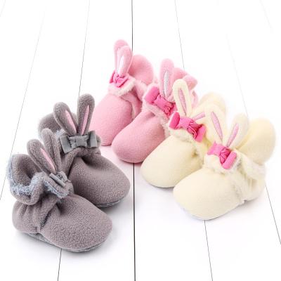 China Newborn Baby Socks Booties Hutch Booties Shoes Bunny Girl Rabbit Cartoon Baby Socks QUICK DRY Indoor Infant Warm Prewalk Anti Slip for sale