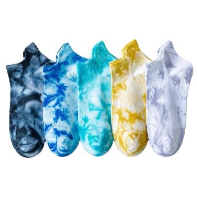 China Wholesale QUICK DRY cotton low-cut ankle socks fashion tie dye unisex socks for men and women for sale