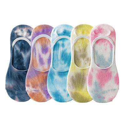 China Wholesale QUICK DRY Cotton Fashion Ankle Socks Summer Women's Low Cut Tie Dye Socks For Women for sale