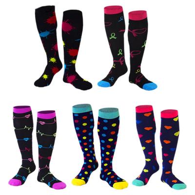 China Wholesale Breathable Colorful Soccer Leg Stocking Unisex Pressure Socks Nurse High Knee Compression Sports Socks for sale