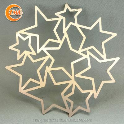 China Europe laser cut metal star ornaments for christmas decoration for sale