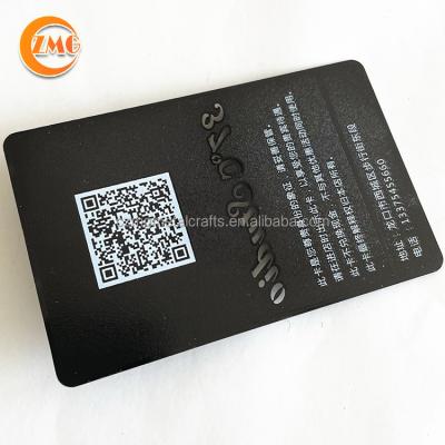 China Wholesale cheap high quality custom stainless steel QR code printing black metal business cards for beauty salon for sale