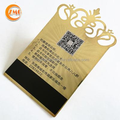 China Europe Factory Price Logo Printed/Engraved Custom VIP Metal Golden Business Cards for sale