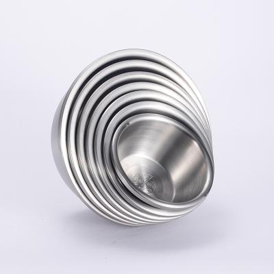 China Sustainable Kitchen Utensils 304 Stainless Steel Seasoning Mixing Bowls For Restaurant / Hotel for sale