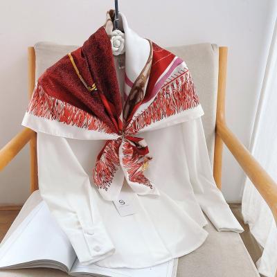 China European and American imitation shawl of European and American retro style fashion scarf 90cm simple square scarf women for sale