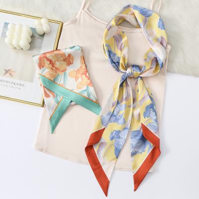 China Classic Printed Wholesale Silk Scarves Long Polyester Scarves for sale