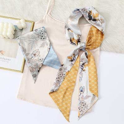 China Factory New Classic Goods Long Silk Scarf Women's Summer Neck Decoration Ribbon Scarf for sale