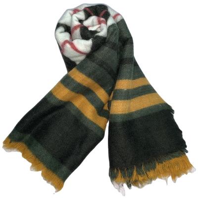 China Custom Made Winter Thick Warm Women's Classic Hot Sale Polyester Scarf Plaid Scarf for sale