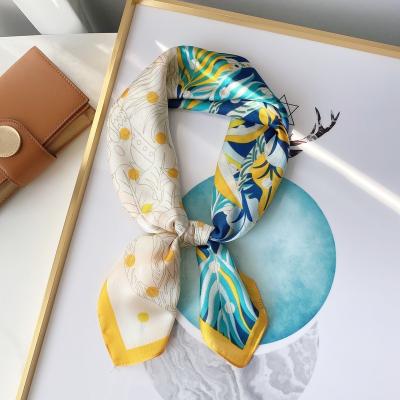 China New Spring and Summer Celebrity Style 70cm Square Elegant Satin Fashionable Silk Scarf for sale