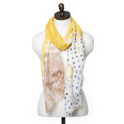 China Classic high quality low cost fashion woman custom printed quilted polyester scarf for sale