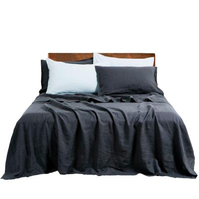 China Nondisposable High End Linen Duvet Cover King Size Bedding Sets 100% 17x17 Bedding Set With Pillowcases for sale