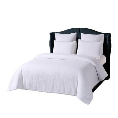 China Wholesale Nondisposable 100% Cotton Factory Textile China Hotel White Bedding Sheet Set for sale