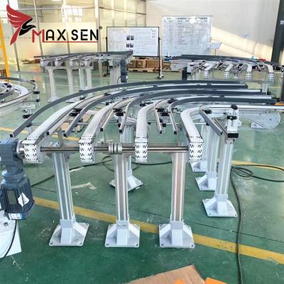 China Multiple Flexible Chain Conveyor 63 Chain Plastic Flexible Conveyor For Small Container Delivery à venda