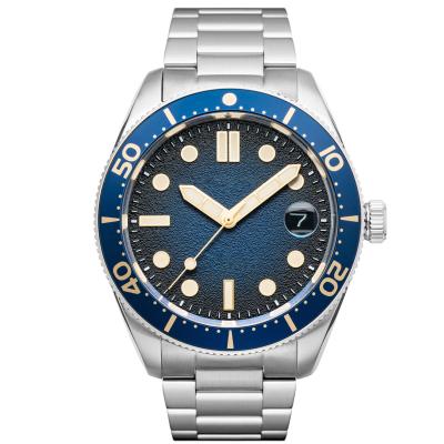 China Sapphire Crystal Watch Custom Divers Automatic Bezel Auto Date Bezel Aluminum Window 10atm Waterproof for sale