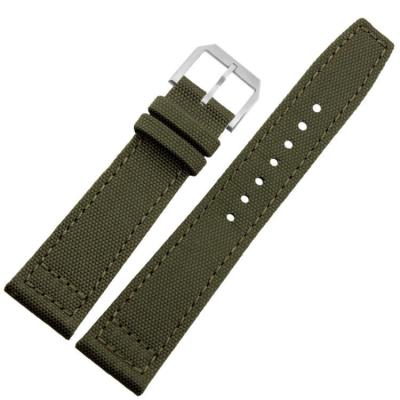 China Leather Custom Your Brand Canvas High Quality Waterproof 20mm Nylon Leather Strap for sale