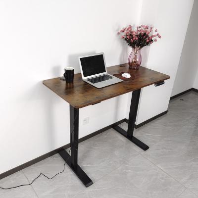 China (Size) Adjustable Electric Workstation Desk Sit Electric Desk Double Rack Desk Electric Motor for sale