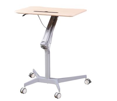 China Height Adjustable Gas Spring (Height) Adjustable Pneumatic Desk Sit Mobile Stand Office Workstation for sale