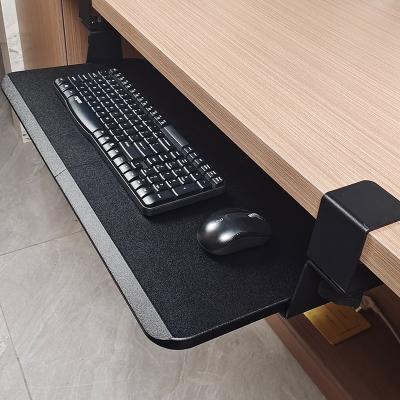 China Non Panel Double Spliced ​​Punching Under Desk Sliding Computer Keyboard Tray for sale