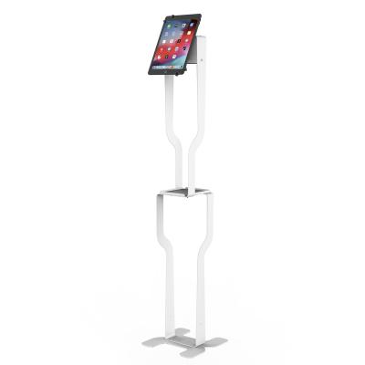 Cina Modern Design Metal Floor Stand Tablet With Flange Enclosure Tablet PC Vesa Stand in vendita