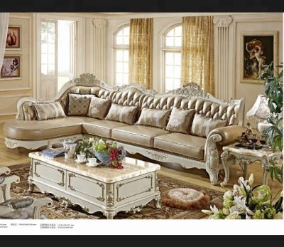 China EUROPEAN Uniqe Luxury European Villa Style Leather American Sofa for sale