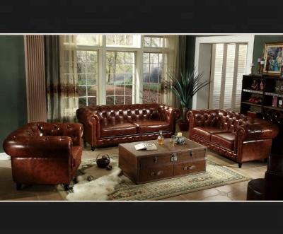 China American European Modern Chesterfield Sofa Loft Furniture Leather Chesterfield Home Sofa for sale